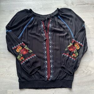 Desigual Embroidered Peasant Blouse – XXL